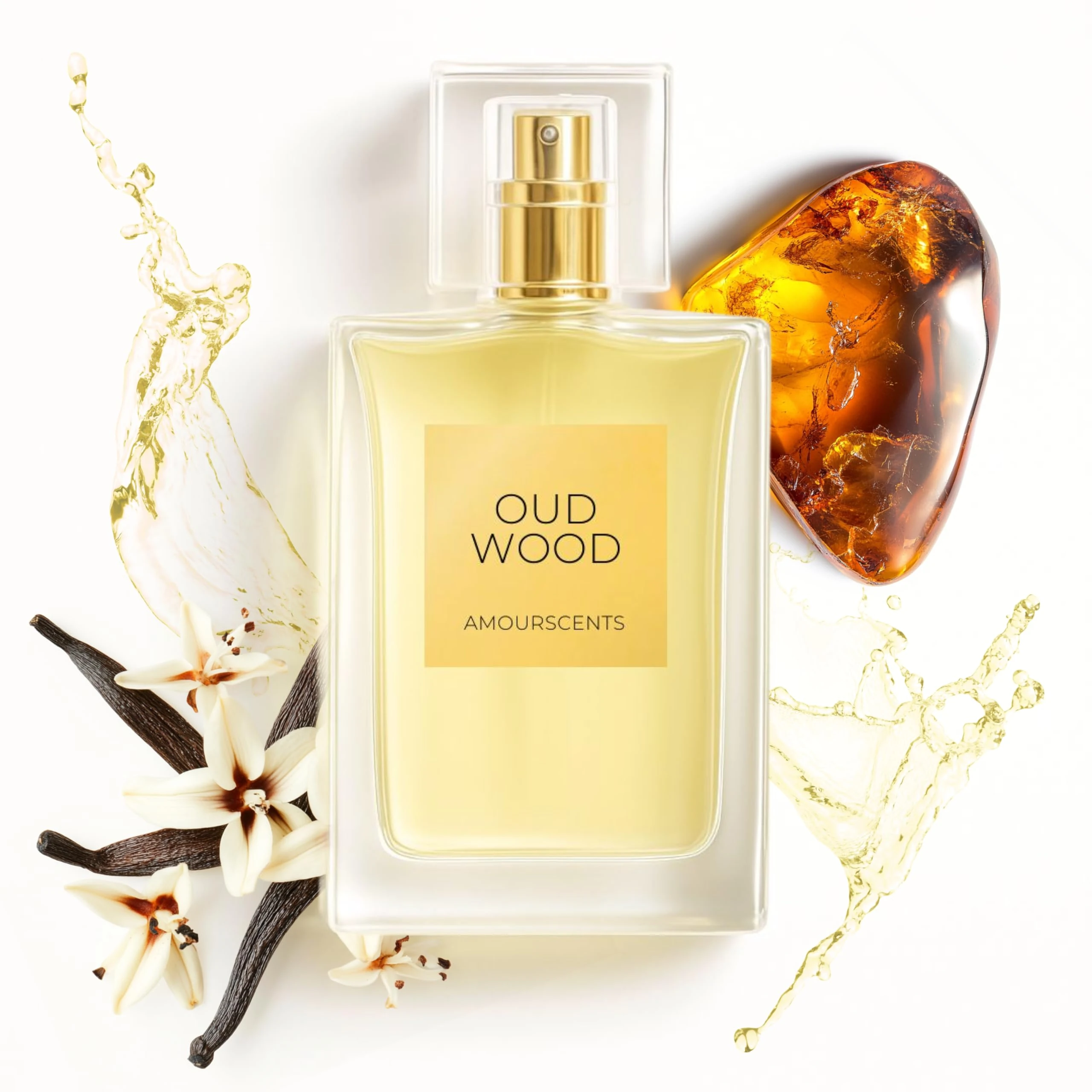 Amour Scent - Oud Wood Inspired Alternative Perfume - Extrait De Parfum Ideal for Men & Women - Luxurious Long Lasting Scent - Unisex with Captivating Appeal - Designer Oud Fragrances - (50ml)