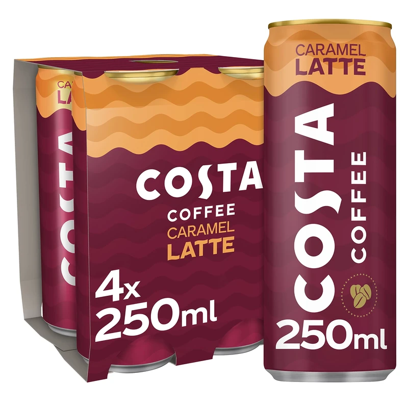 Costa Coffee Caramel Latte 4 x 250 ml