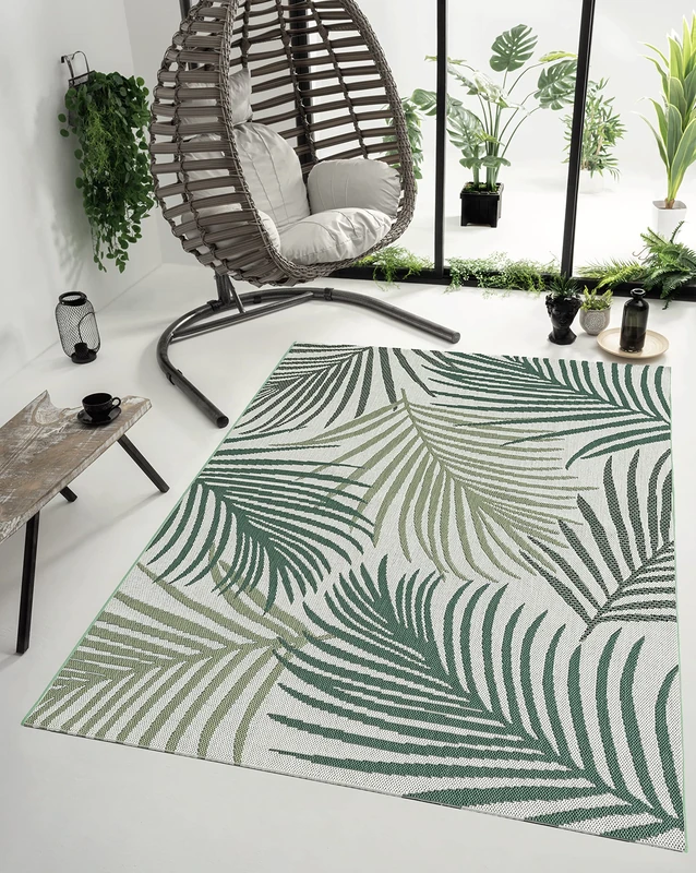 Mia's Teppiche Martina In- and Outdoor Rug green - design 1-140x200 cm