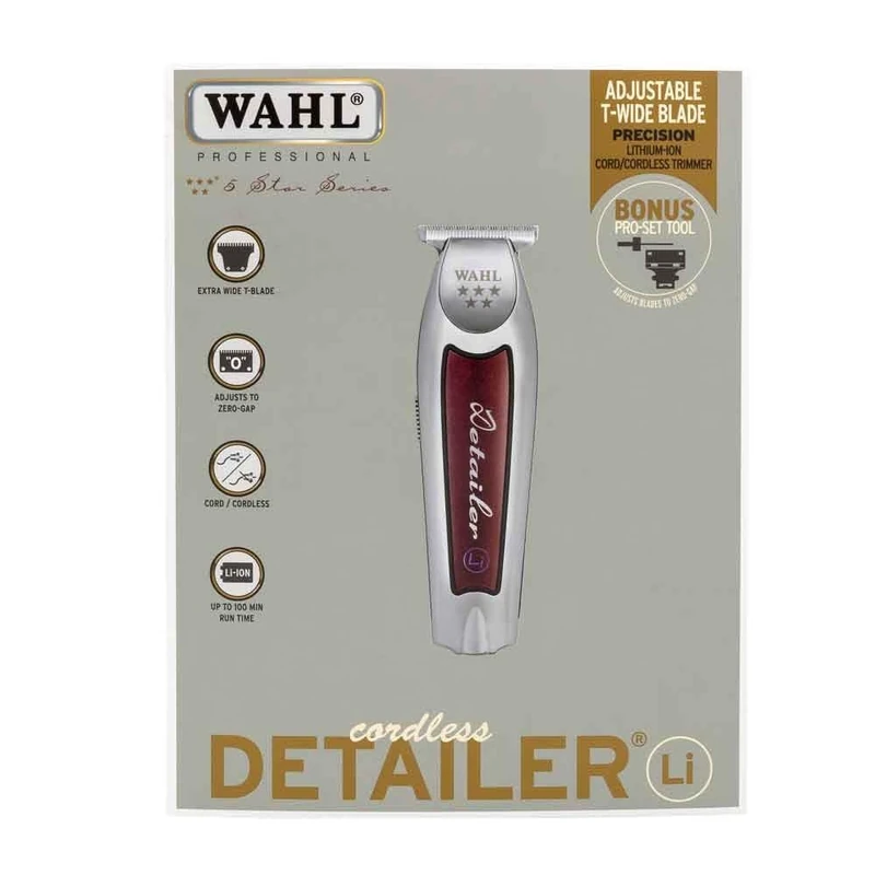 WAHL Cordless Detailer Li 08171-016H Burgundy Silver Lithium-Ion (Li-Ion) - Image 1