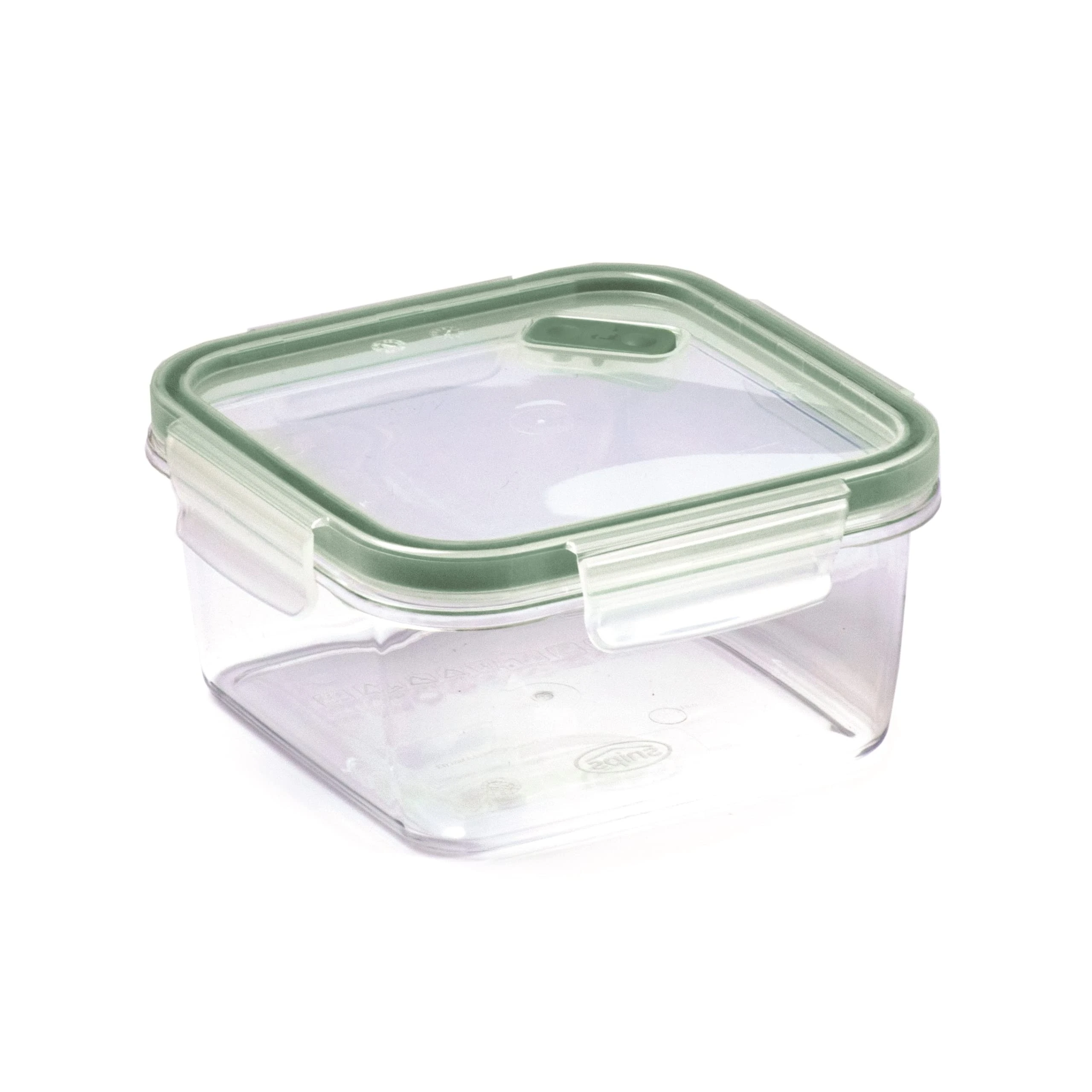 Snips - Square Food Keeper 0,80 LT in Tritan Renew - Food Container, Recycled Plastic - 15 x 15 x 7.50cm - Made in Italy - 0% BPA and phthalate free