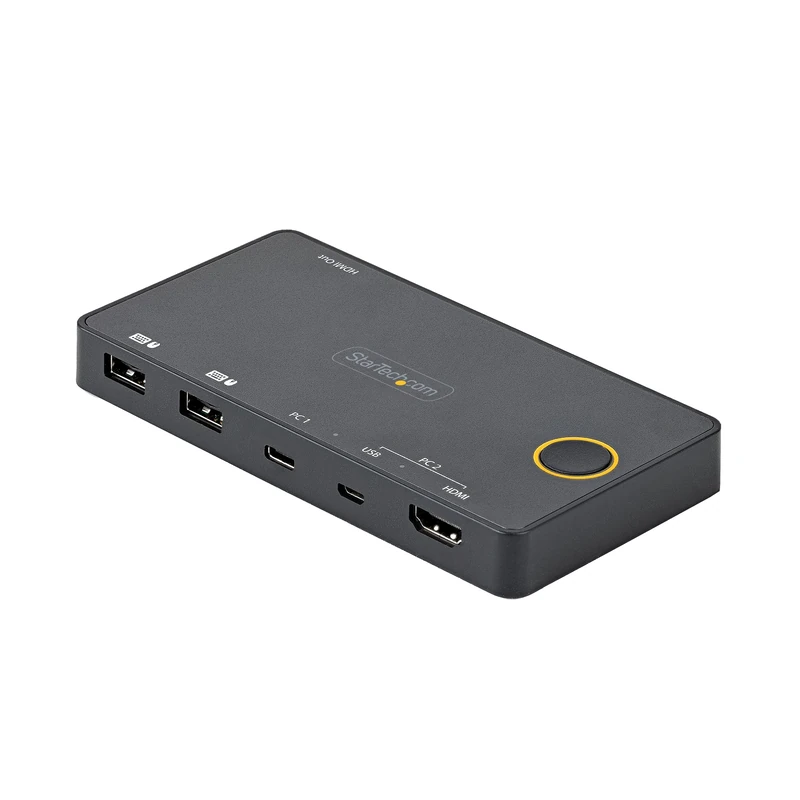 Startech.Com 2 Port Hybrid Usb A Hdmi Usb C Single 4K 60Hz Hdmi 2.0 Kvm Switch