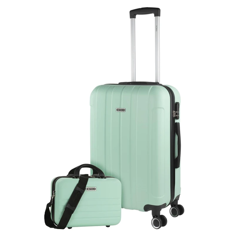 ITACA - Rigid ABS Medium Suitcase 65cm - Hard Shell, Lightweight 20kg With Combination Lock - Resistant Travel Luggage, Mint - Image 1