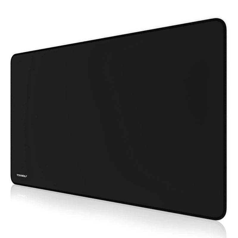 TITANWOLF - oversized gaming mouse pad 1000x600mm - XXXL large mouse pad with motif - large size table pad - improves precision and speed - XXL - black