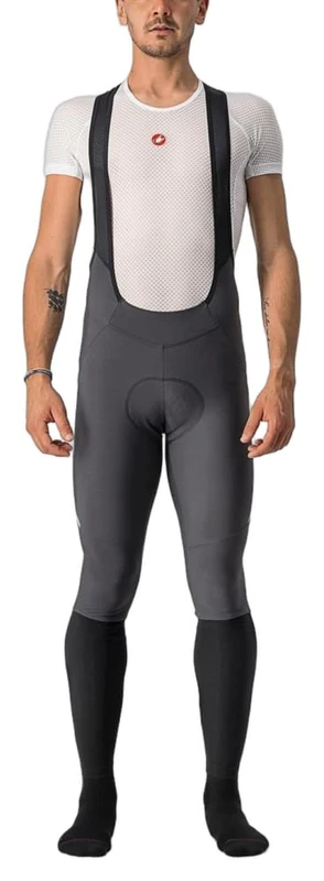 CASTELLI 4521517-030 VELOCISS.5 BIBTIGHT Tights Men's Dark Gray/Silver Reflex Size XL