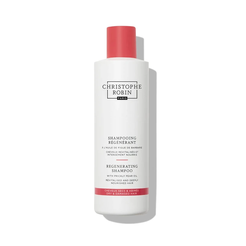 Christophe Robin Regenerating Shampoo with Prickly Pear Oil 500 ml– Deeply Cleanses & Strengthens Dry, Damaged & Chemically Treated Hair- Paraben & Silicone Free