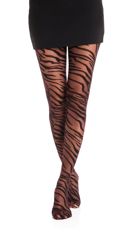 Gi&Gi Sheer Women's Tights Animal Tiger or Zebra Pattern 20 Denier Made in Italy N.1294 (S/M)