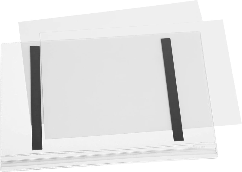 Durable Water-Resistant A4 Magnetic Pocket - Pack of 5 Transparent Document Holders - Perfect for Outdoor Information Displays – IPX5 Standard Tested