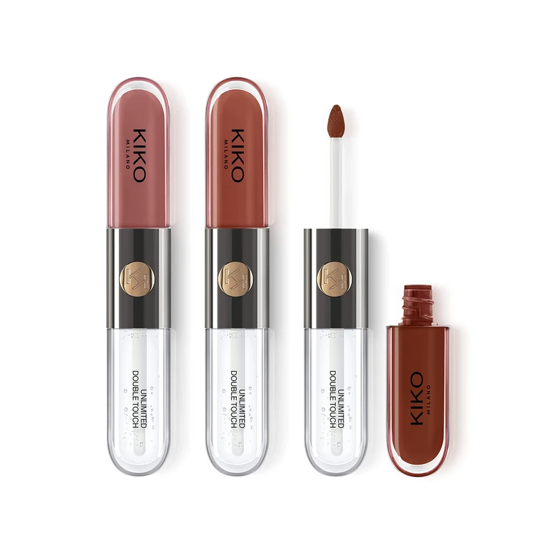 KIKO Milano Unlimited Double Touch Lipstick Kit | Lip Kit Containing 3 Two-Step Liquid Lipsticks