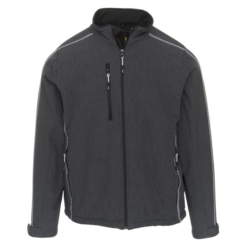 ØRN International Crane (4240) Mens Workwear Fur-Lined Softshell Outdoor Jacket, Breathable, Water Resistant, Machine Washable - Black, Extra Large