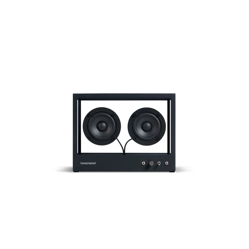 Transparent Bluetooth Speaker - Crystal Clear Sound, Forever Upgradable Speaker - Timeless Aluminium And Tempered Glass Design - Bluetooth And Cable - White - Image 1