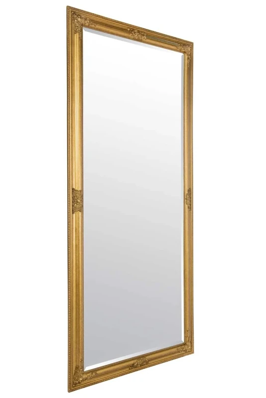 MirrorOutlet Milton Manor Gold Full Length Antique Style Wall Mounted Leaner Mirror 5ft3 x 2ft5 160 x 74cm, GL326-M