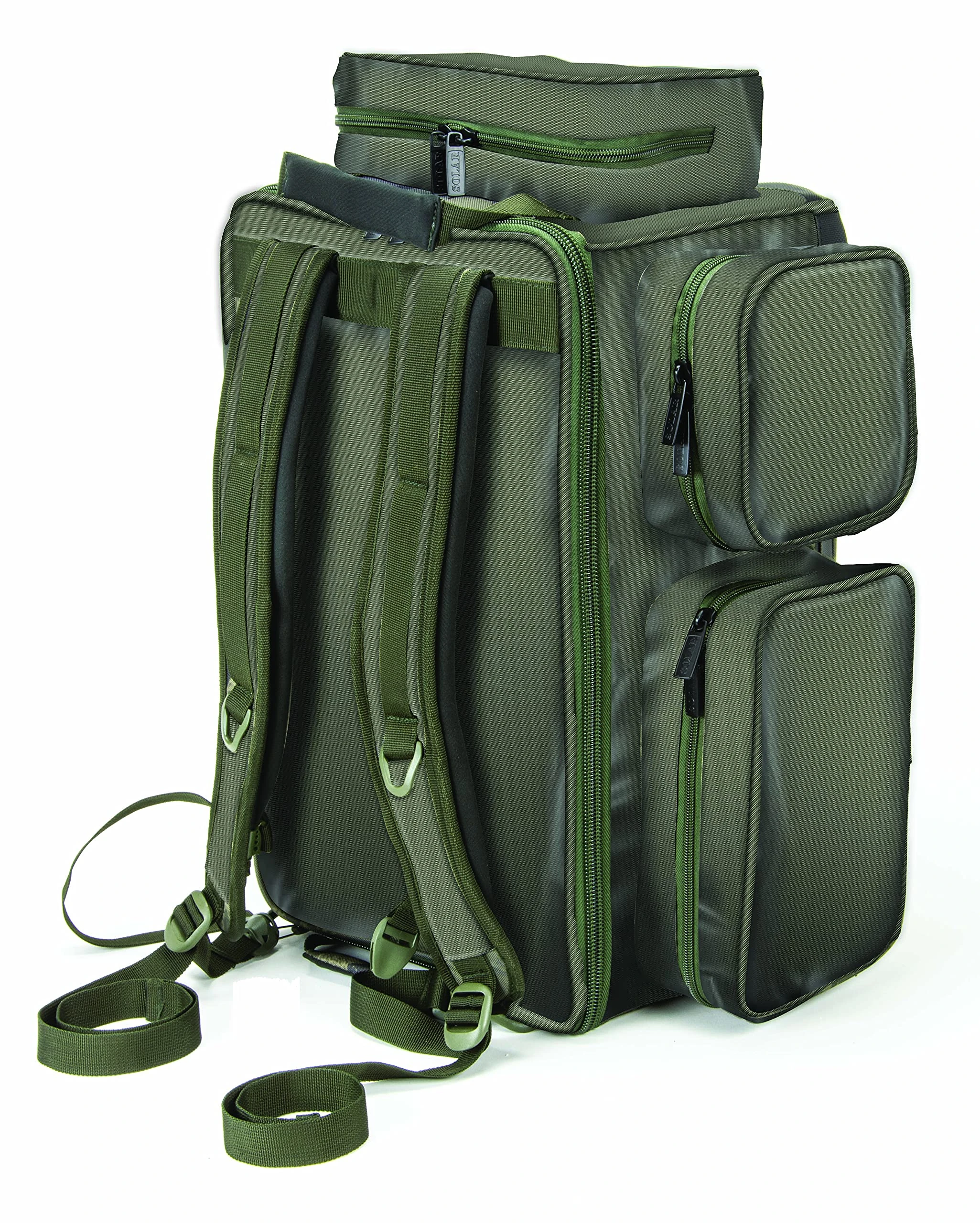 SOLAR TACKLE Undercover Khaki Green Fishing Tackle Ruckbag for Storage Organisation, with External Pockets, Twin Zip Pullers, Internal Pockets and More