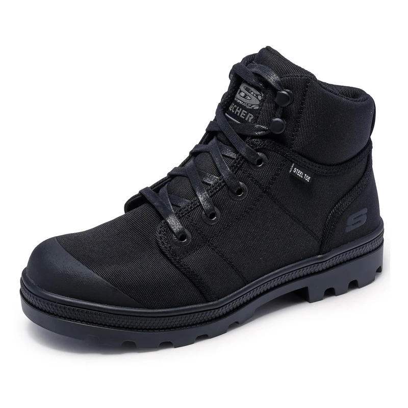 Skechers Men's Work Rotund - Darragh ST Steel Toe Sneaker Boot, Black, 8