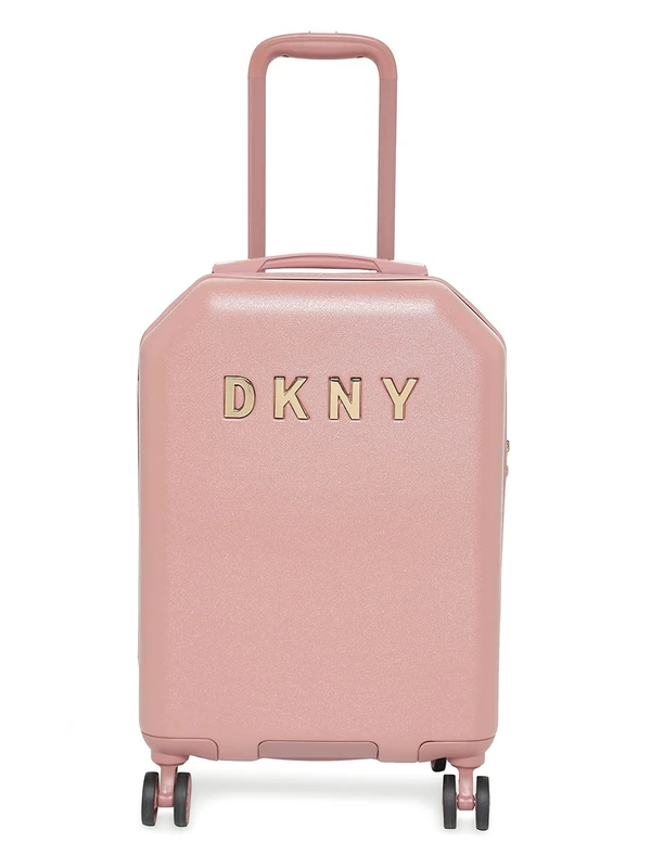 DKNY Unisex Adult Metal Logo, Dark Rose, 21" Carry On, Metal Logo