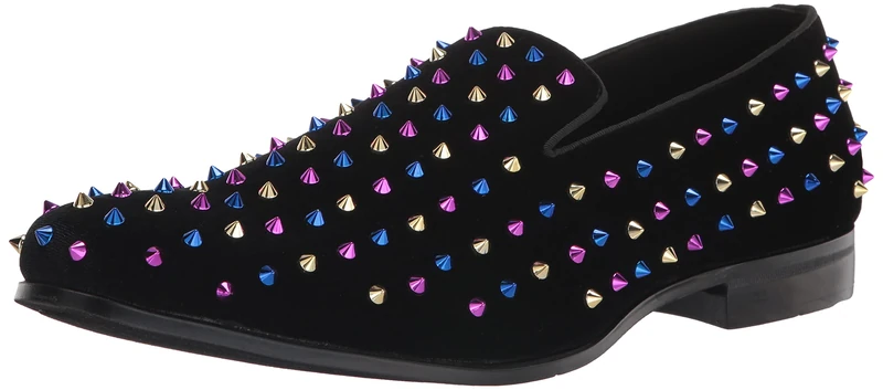 Stacy Adams Men's, Spire Loafer, Black/Blue/Purple/Gold, 9 UK