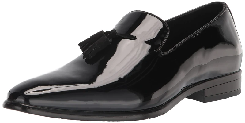 Stacy Adams Men's Phoenix Tassel Slip On Loafer, Black Patent, 11.5