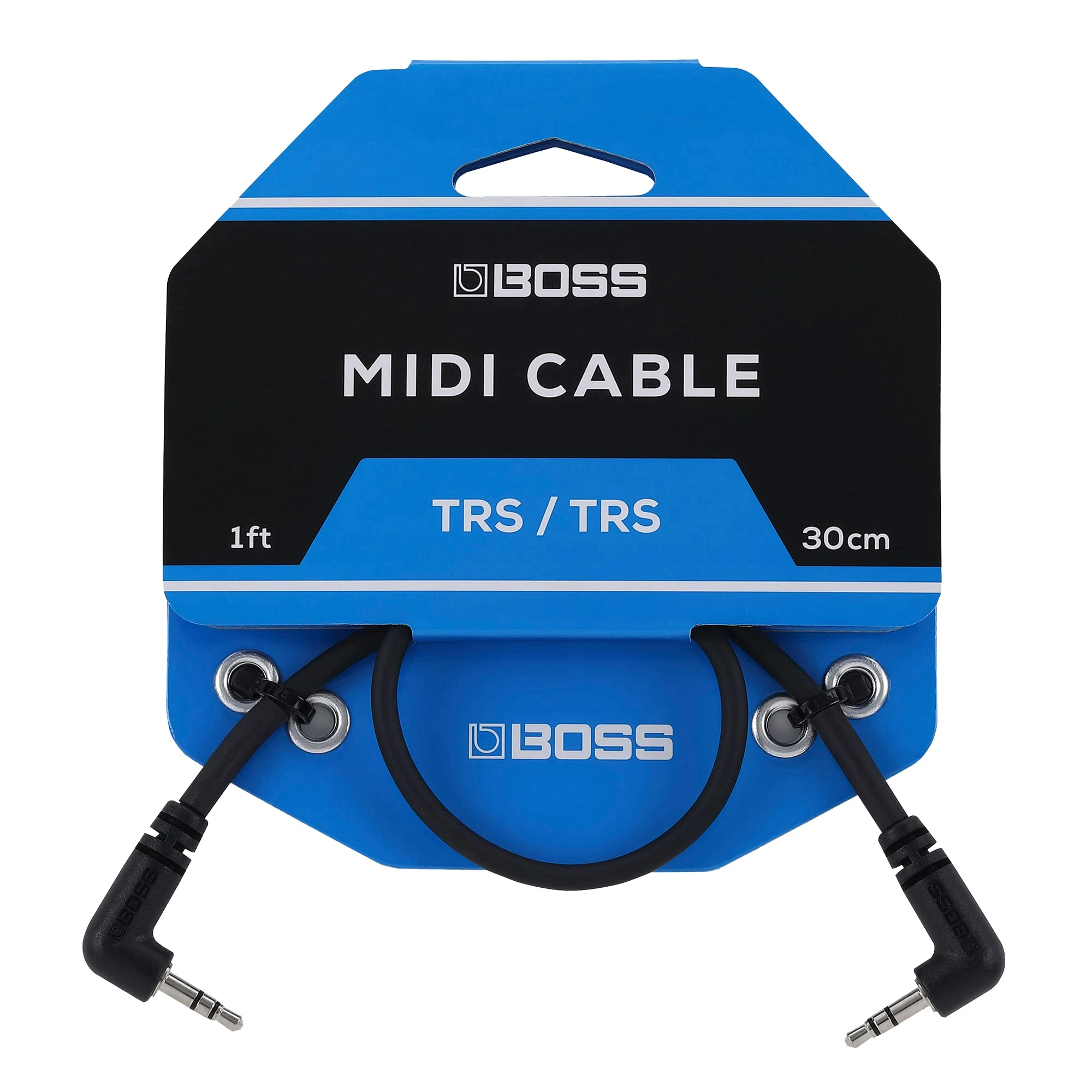 BOSS BCC-1-3535 – 1ft / 30cm – Space-saving 3.5mm TRS MIDI Cable – provides premium connectivity for BOSS pedals