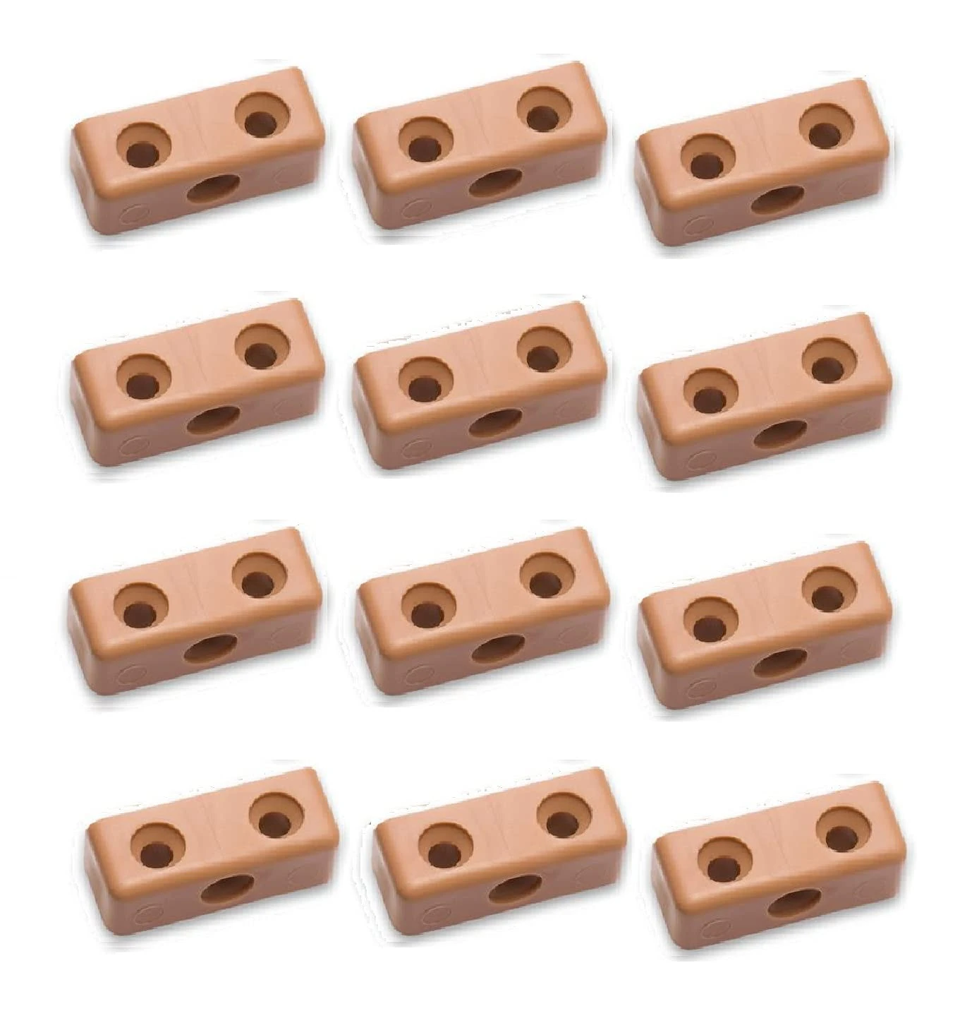 TERF® 50 Pcs Heavy Duty Modesty Block Wood & Furniture Jointing Connector - Light Brown