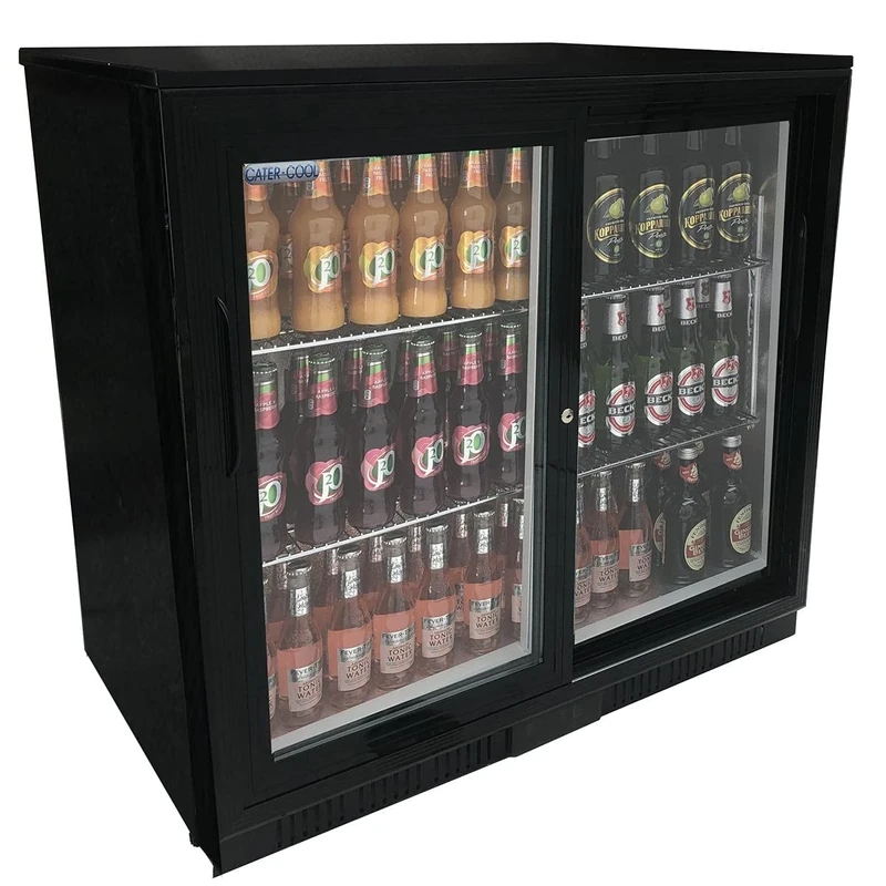 Cater-Wash ck8502LED Sliding Door Bottle Cooler - 180 Bottles, LED