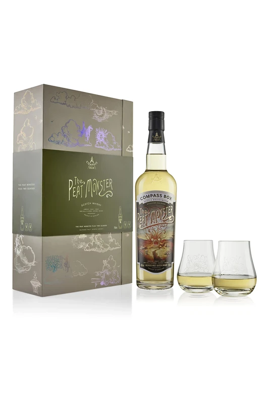 Compass Box The Peat Monster Blended Malt Scotch Whisky, 70cl | Gift Pack | 46%