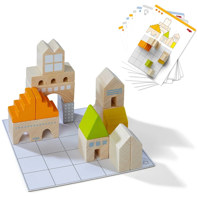 HABA Little Architect Assembly Game – Creative Building Blocks Logical Master Builder | PEFC Wooden Construction Toy for Ages 5+ | Educational STEM Challenge for Kids