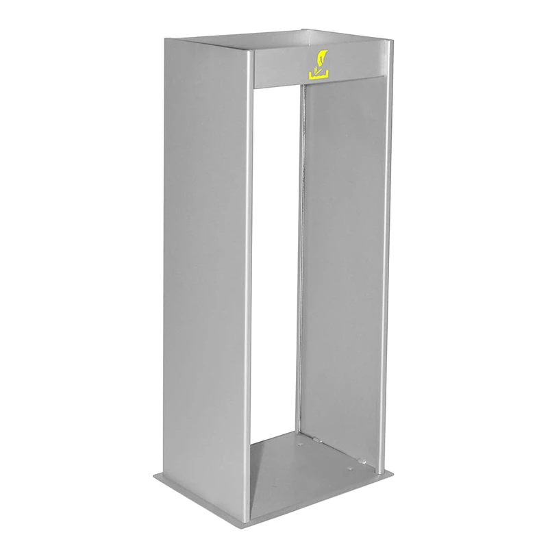 OFITURIA® Standing and Wall Ashtray for Outdoor Metal Silver Colour Removable Grid Suitable for Use with Sand