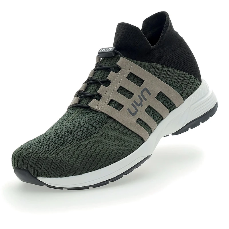 UYN Men's Nature Tune Walking Shoe, Military/Black, 5 UK