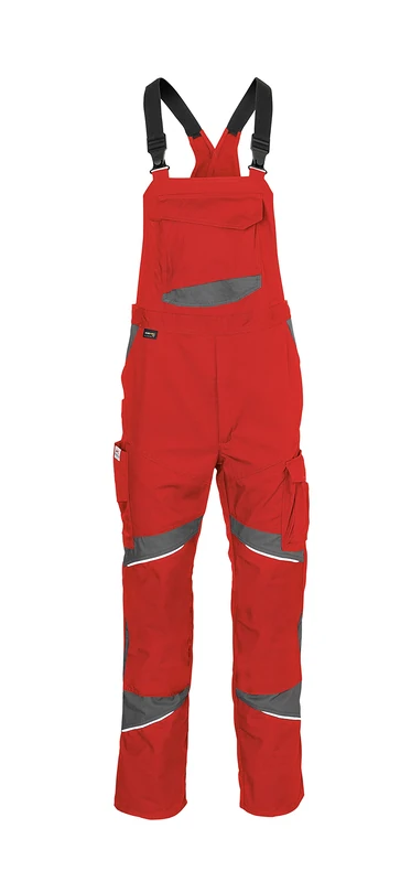 KÜBLER Workwear Women's Latzhose Dungarees, Medium red/Anthracite, 25 - Image 1