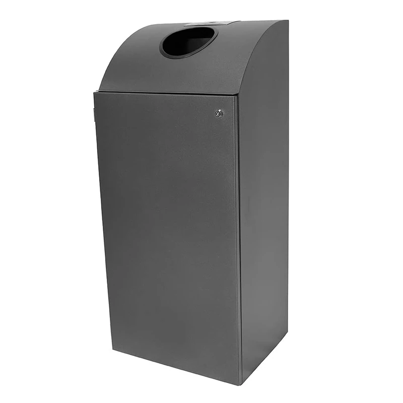 OFITURIA® Standing and Wall Ashtray for Outdoor Metal 69 Litres Oxidon Tray Removable Security Lock