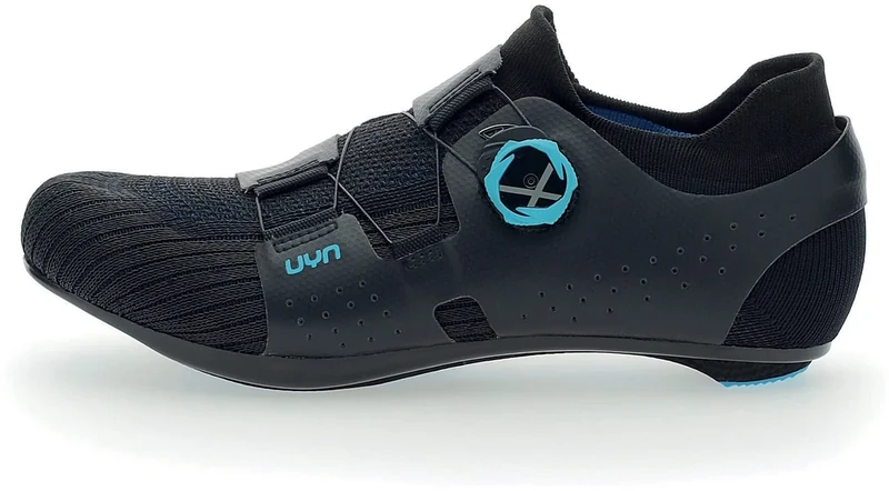 UYN Men's Naked Carbon Cycling Shoe, Black Blue, 12.5 UK