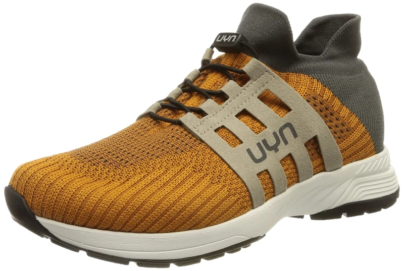 UYN Men's Nature Tune Walking Shoe, Mustard/Grey, 10 UK