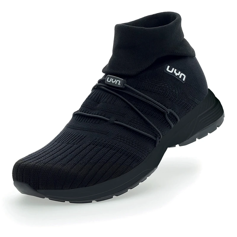 UYN Y100079-B000 Free Flow Tune HIGH Black Sole Sneaker Women Black UK 8