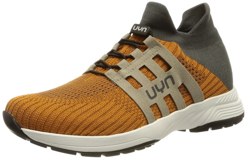 UYN Women's Nature Tune Walking Shoe, Mustard/Grey, 2 UK