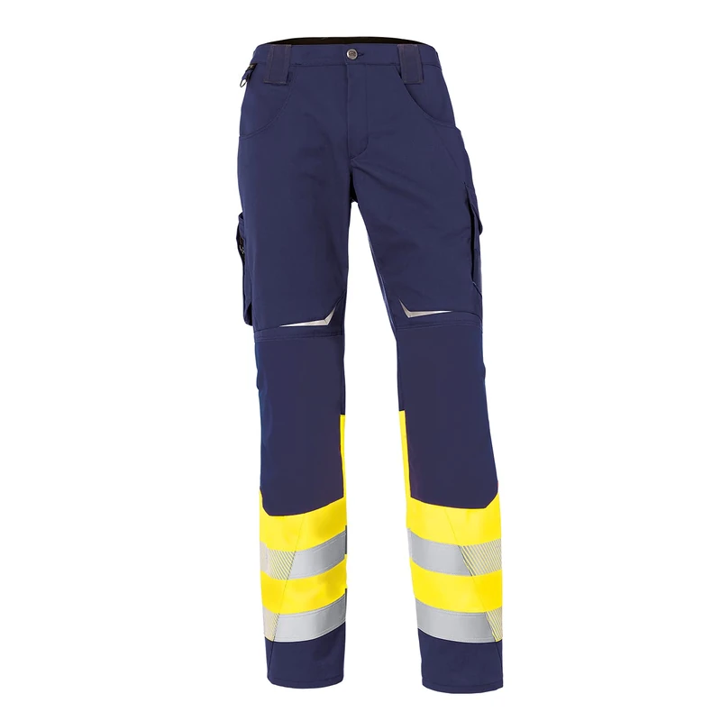 KÜBLER Workwear Women's Trousers, Warning Yellow/Dark Blue, 46
