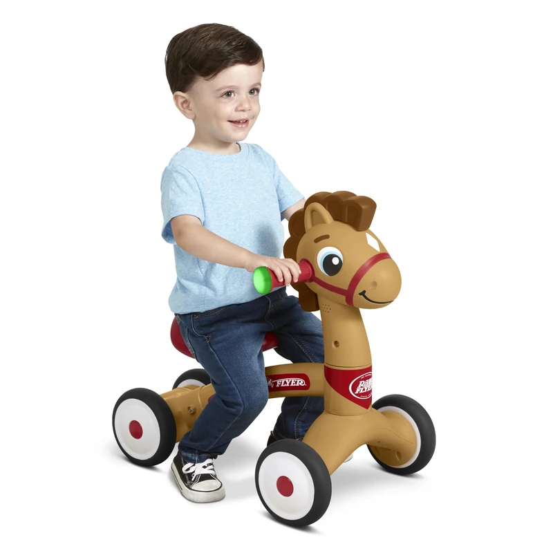 Radio Flyer Lil' Racers: Percy the Pony, Toddler Ride on Toy For 1-3 Years Old