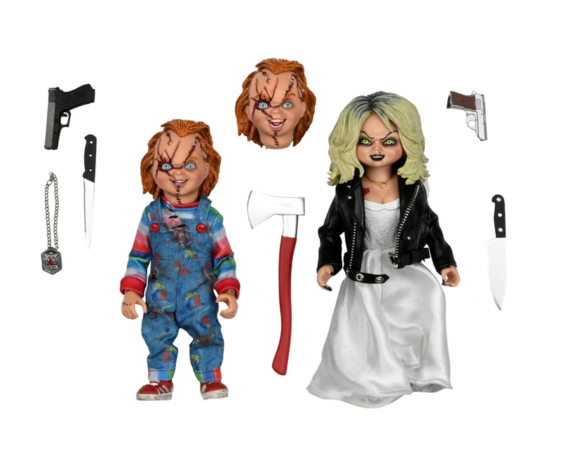NECA NECAOfficial - Bride of Chucky 8" Clothed Action Figure Chucky and Tiffany 2 pack, 14 cm