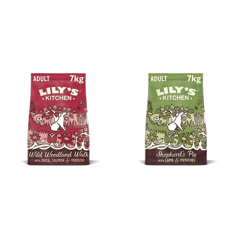 Lily's Kitchen Duck, Salmon & Venison Natural Grain Free Complete Adult Dry Dog Food (7 kg) & Lamb Shepherd's Pie - Grain Free Adult Dry Dog Food (7 kg)