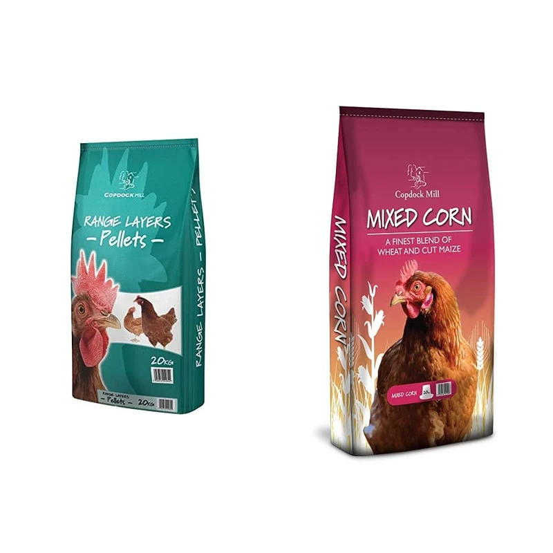 Copdock Mill Range Layers Pellets Complete Feed for all types of poultry, ducks, 20kg bag from & Mixed Corn, 20kg, Perfect for keeping your Hens satisfied with a simple mix of Wheat & Cut Maize