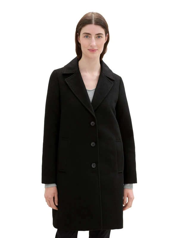 TOM TAILOR Women's Coat, 14482 - Deep Black, XL
