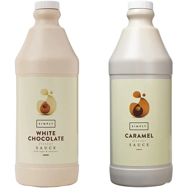 Simply White Chocolate Sauce, 2.5 kg & Caramel Sauce, 2.5kg