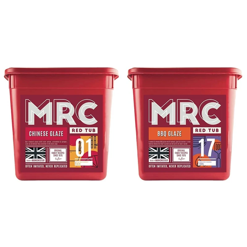 MRC Chinese Glaze Red Tub 2.5 kg (Pack of 1) & Barbecue Glaze Red Tub 2.5 kg (Pack of 1)