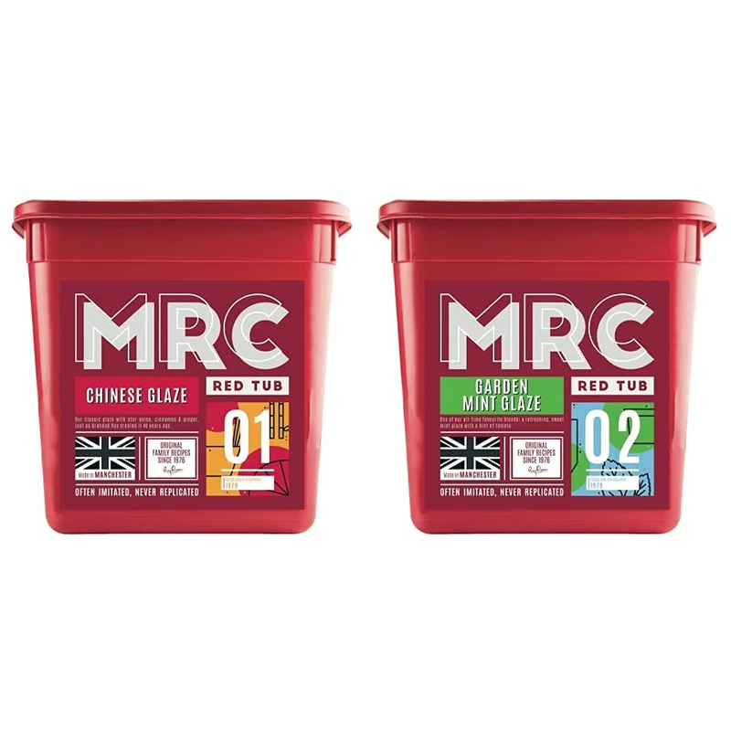 MRC Chinese Glaze Red Tub 2.5 kg (Pack of 1) & Garden Mint Glaze Red Tub 2.5 kg (Pack of 1)