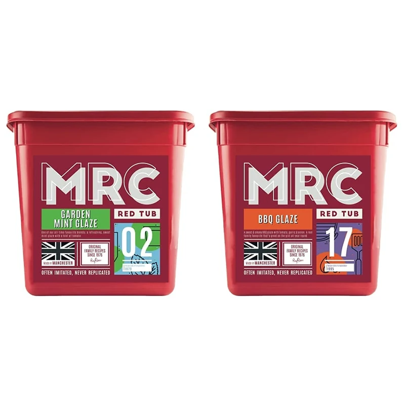 MRC Garden Mint Glaze Red Tub 2.5 kg (Pack of 1) & Barbecue Glaze Red Tub 2.5 kg (Pack of 1)