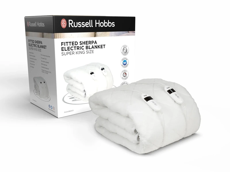 Russell Hobbs Super King Electric Blanket - 6 Heat Settings, Timer