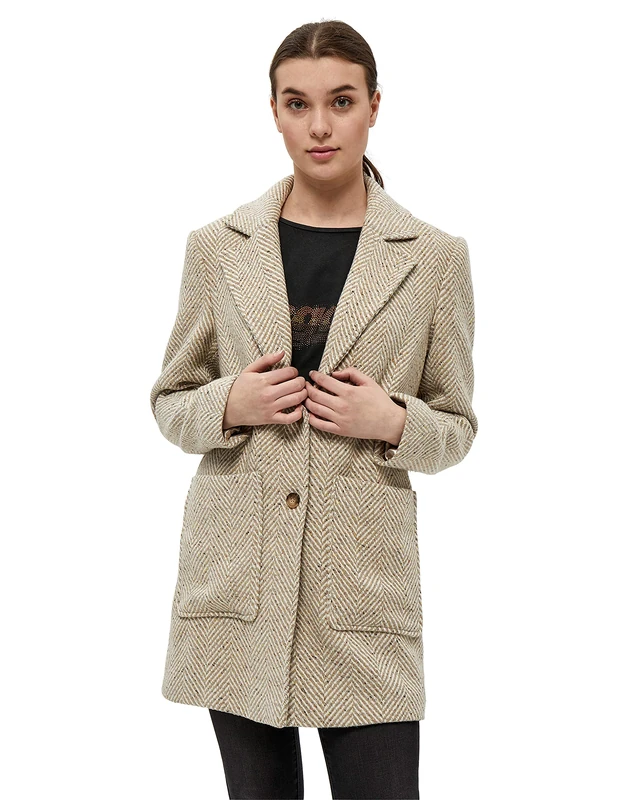 Desires ,Women's ,Gladys Coat ,coat ,0273P WARM SAND PR ,XL - Image 1