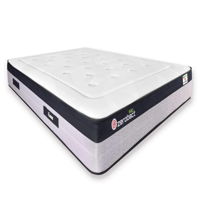 Matnature | Zerobact Bag | Memory Foam Mattress | Pocket Springs | High Firmness and Premium Adaptability | Height 30 cm | Non-slip and Antibacterial (140 x 190 cm)
