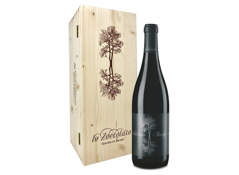 Lo Zoccolaio Barolo DOCG Riserva Ravera Italian Red Dry Wine with Wood Case - 1x750 ml