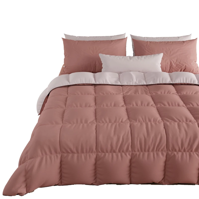 PETTI Artigiani Italiani - One and Half Winter Quilt, One and Half Duvet Set, Solid Color Double Face Powder 100% Made in Italy - Image 1