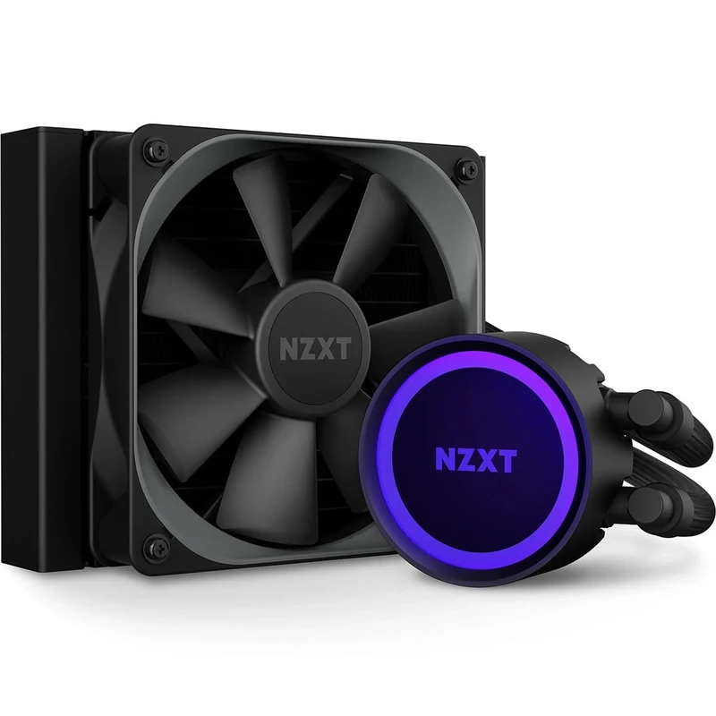 NZXT Kraken 120 - RL-KR120-B1 - AIO RGB CPU Liquid Cooler - Quiet and Effective - Silent Operation - Ring RGB LEDs - Aer P 120mm Radiator Fans (Included),Black